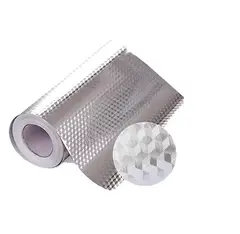 GENERICO - Papel Mural Cocina Papel Aluminio Autoadhesivo Laminas 3mts