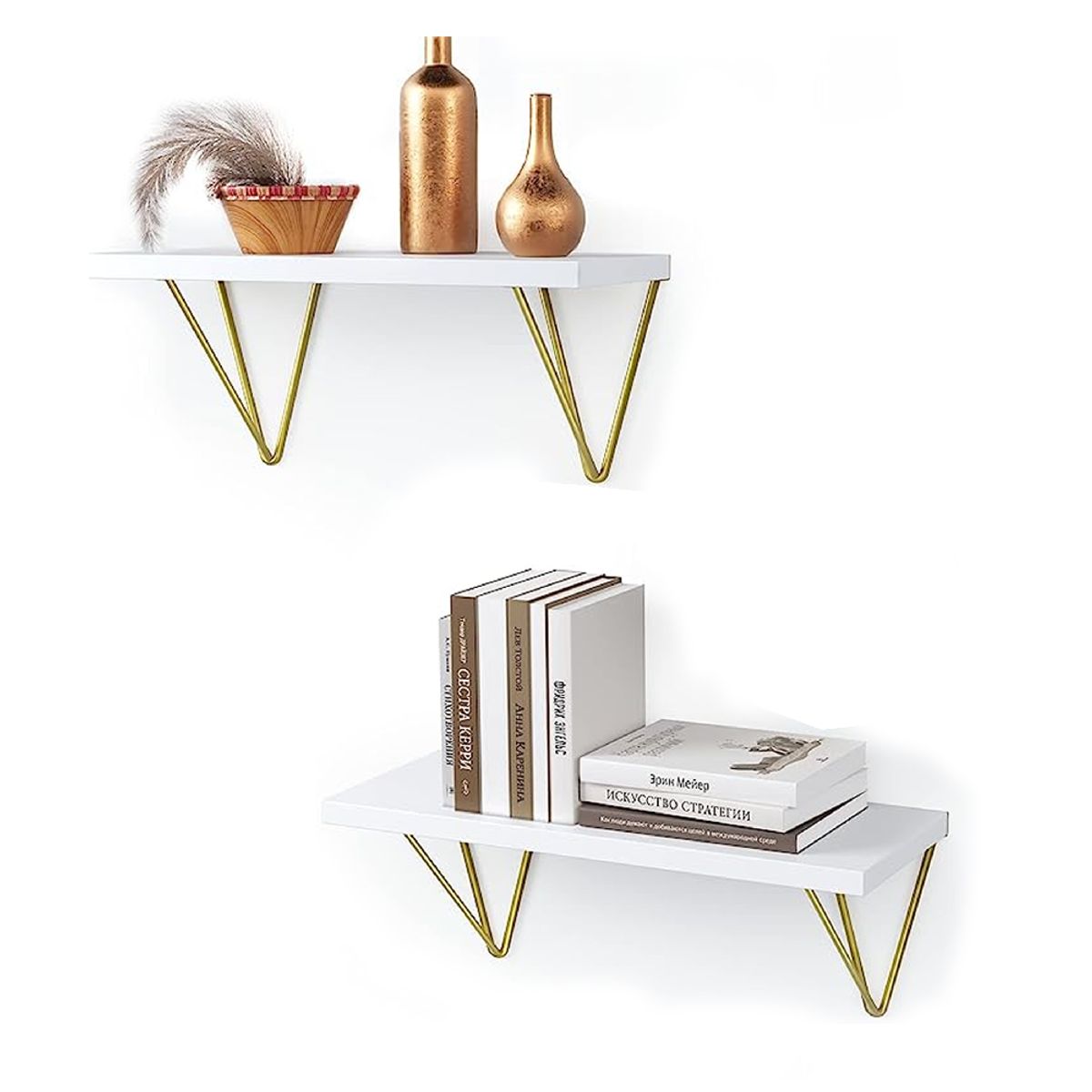 GENERICO - Set de 2 Repisas Flotantes Multiuso Con Soporte