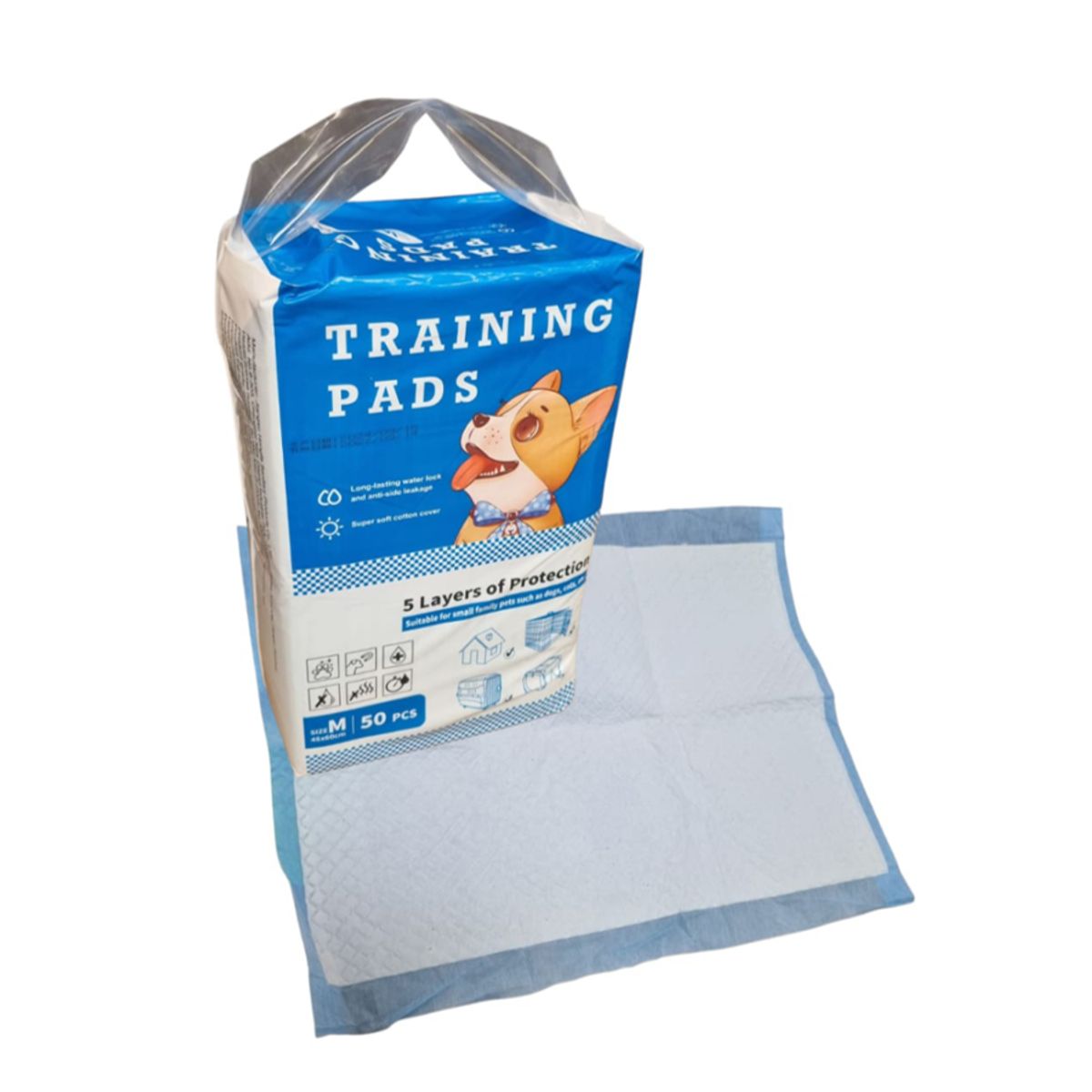 GENERICO - Pañales Tipo Sabanillas Mascotas Perros Y Gatos Talla M 50 UNID