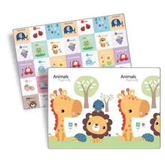 BABYLUNA - Alfombra Anti Golpe Impermeable 200x180 Bosque de Animales
