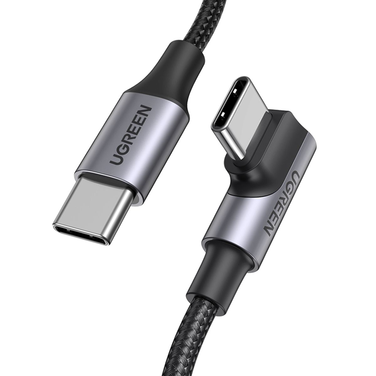 UGREEN - UGREEN Cable USB-C 2.0 a USB-C 2.0 Ángulo 5A Trenzado 3m