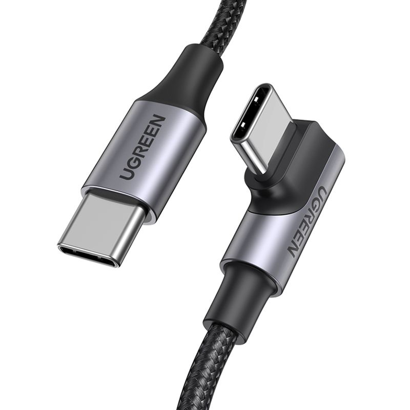 UGREEN - Cable USB-C 2.0 a USB-C 2.0 Ángulo 5A Trenzado 3m UGREEN