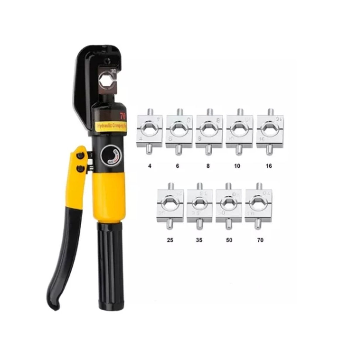 ESHOPANGIE - Alicate Aprieta Terminales Prensa Hidraulico 10 Tn 9 Dies