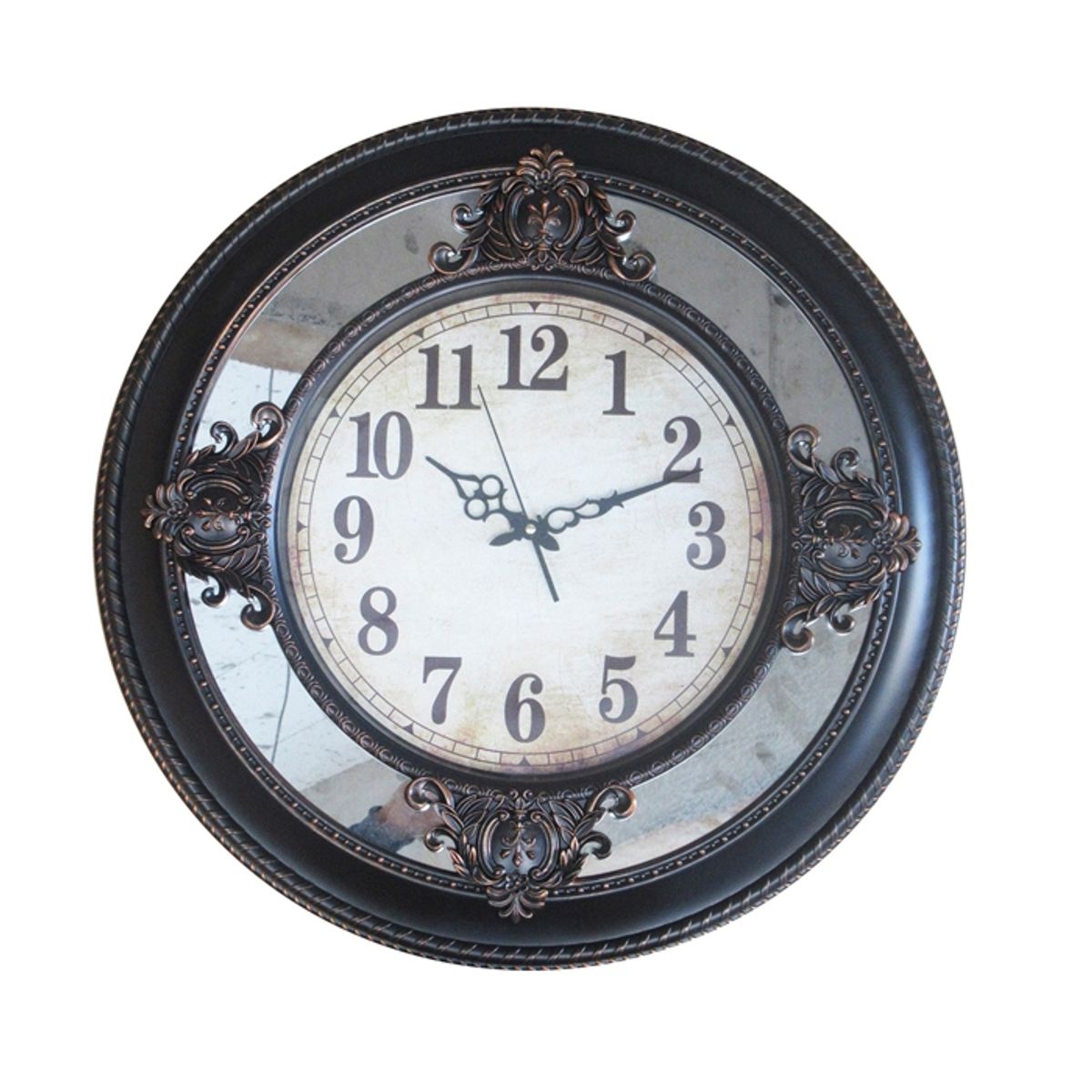 MSA MUEBLES SANTA ANA - RELOJ PARED CLASSIC MIRROR BROWN (63 x 5 x 63 cm)
