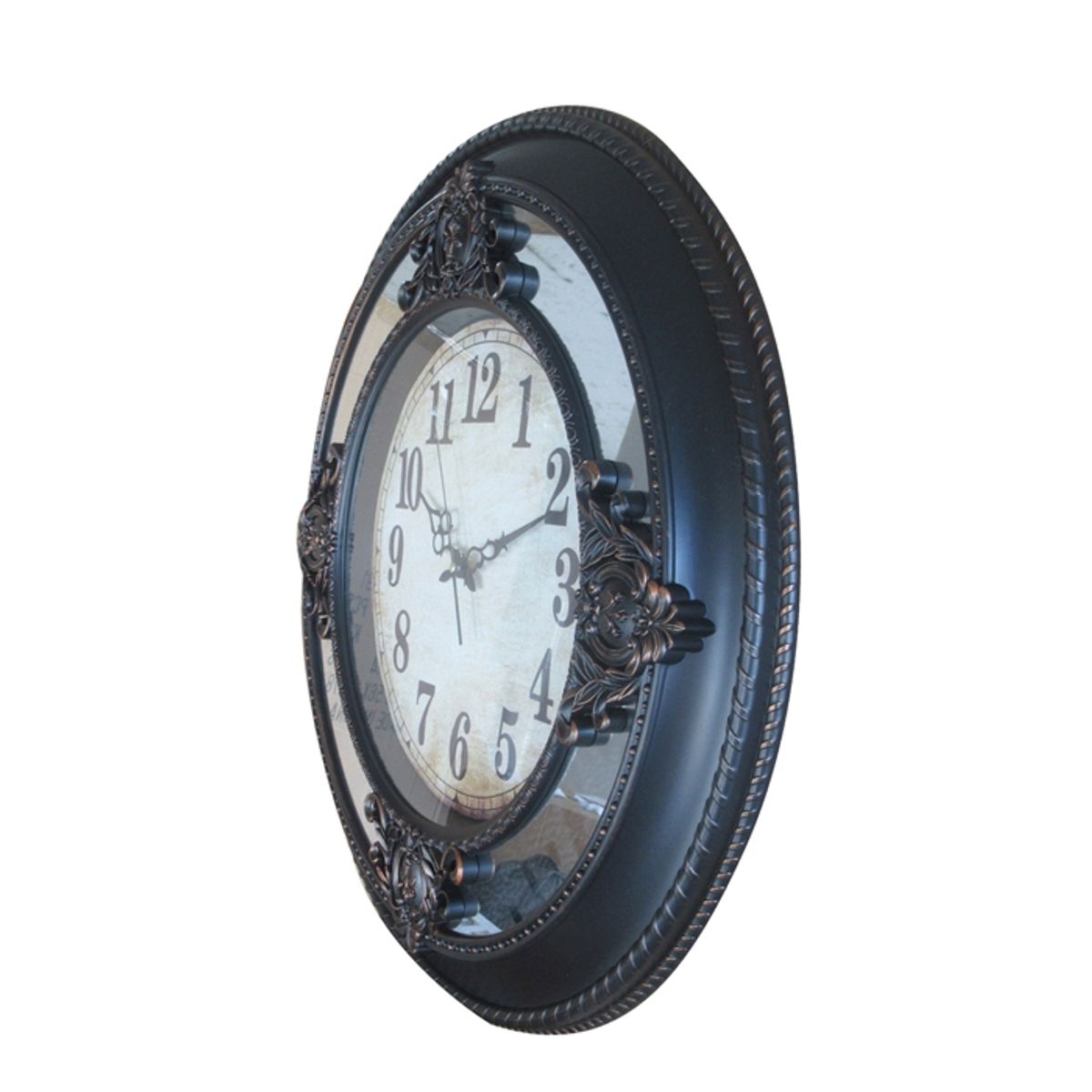 MSA MUEBLES SANTA ANA - RELOJ PARED CLASSIC MIRROR BROWN (63 x 5 x 63 cm)