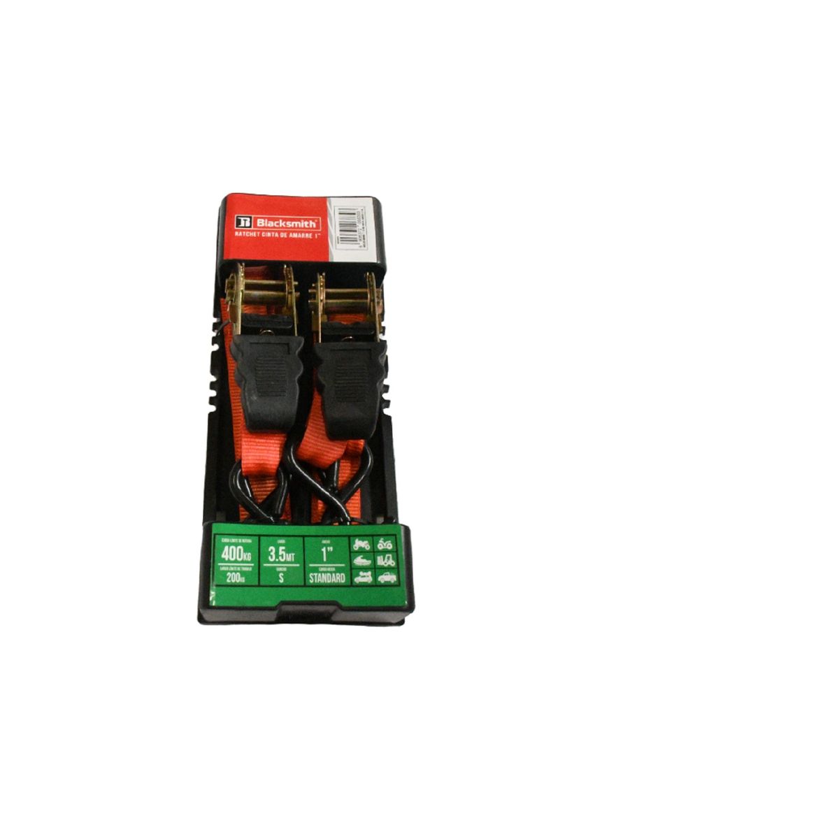 BLACKSMITH - Set 2 Un. Eslinga 3,5 Mts, Carga Máxima 400 Kg. Con Rachet