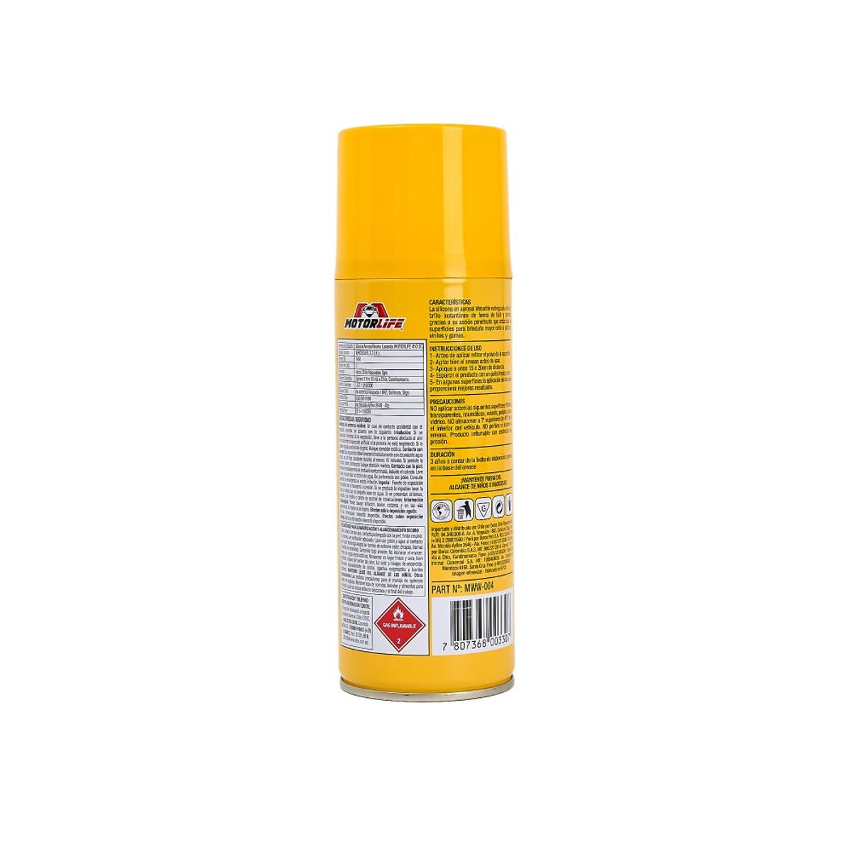 MOTORLIFE - Silicona Spray Lavanda Motorlife 450cc