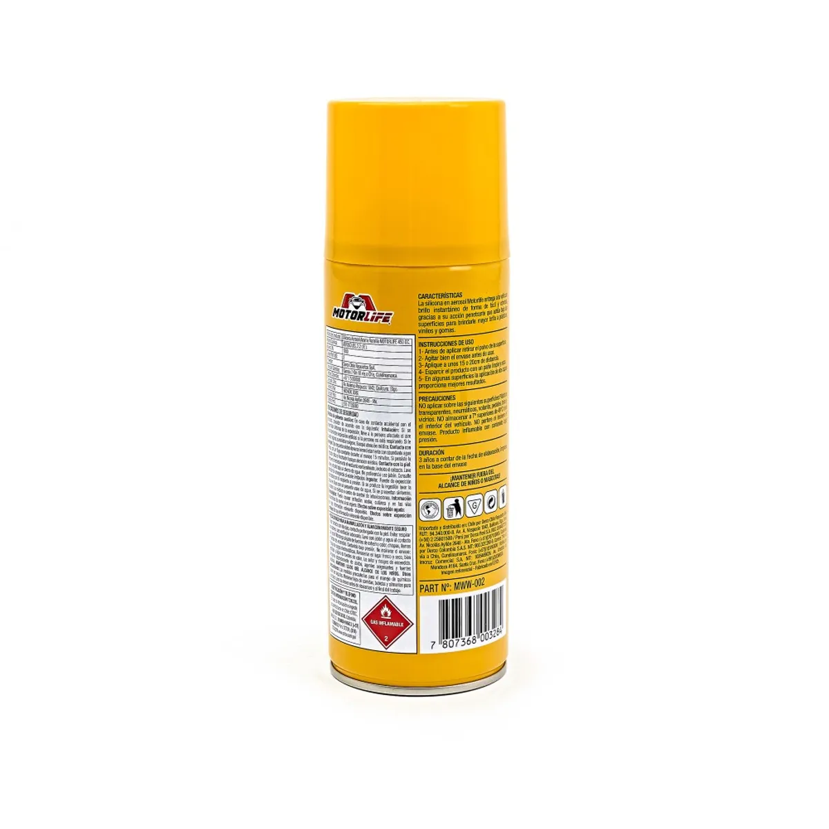 MOTORLIFE - Silicona Spray Vainilla Motorlife 450cc