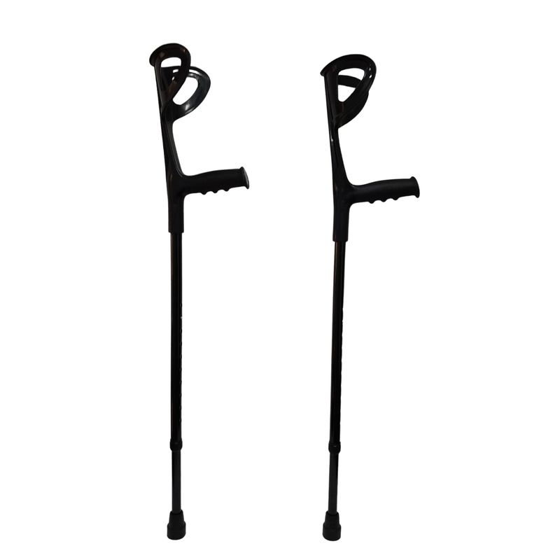 EKIPOMED - Set Muletas Bastones Tipo Canadiense Altura Regulable
