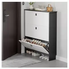 HOMER DESIGN - Estante organizador Zapatero Gris y Blanco 110x100x17cm 20230212