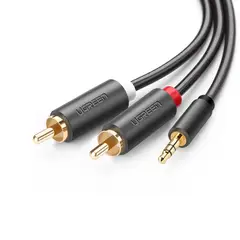UGREEN - Cable de audio de 3,5 mm a 2 RCA 3m