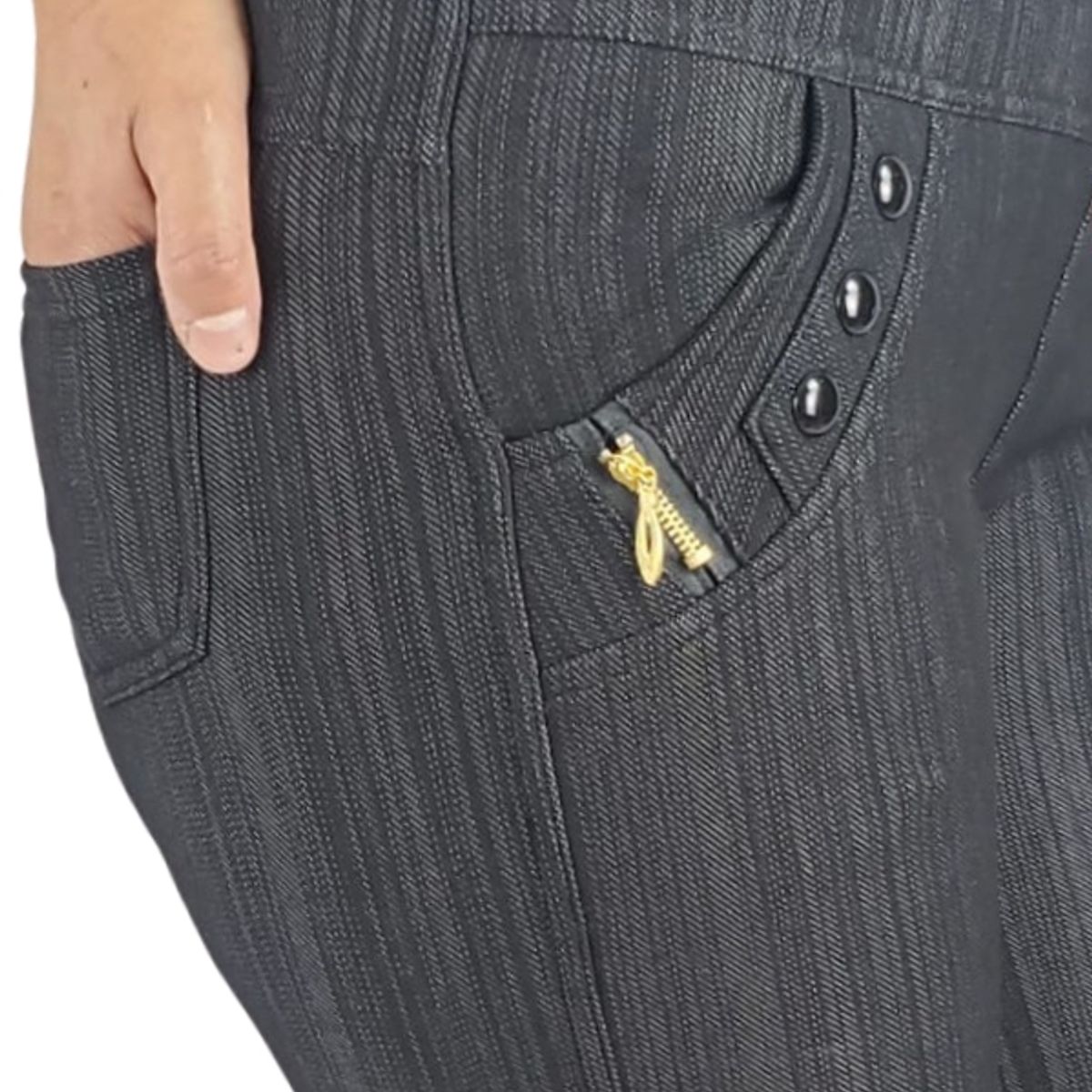 LOOK SHOP - Pantalón Leggins Tipo Jeans Calza Algodón 2 Bolsillos. 410