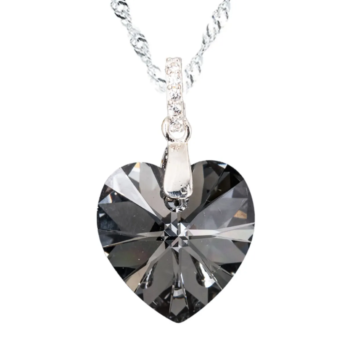 JOYAS MONTERO - Collar Gran Romance Plata 925 creado con cristales de Swarovski® Silver Night