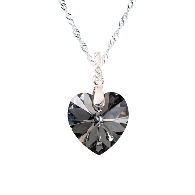 JOYAS MONTERO - Collar Gran Romance Cristales Genuinos Silver Night