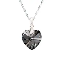 JOYAS MONTERO - Collar Gran Romance Cristales Genuinos Silver Night