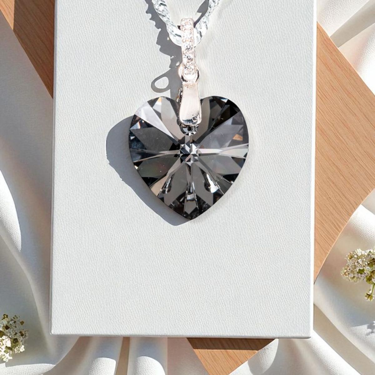 JOYAS MONTERO - Collar Gran Romance Plata 925 creado con cristales de Swarovski® Silver Night