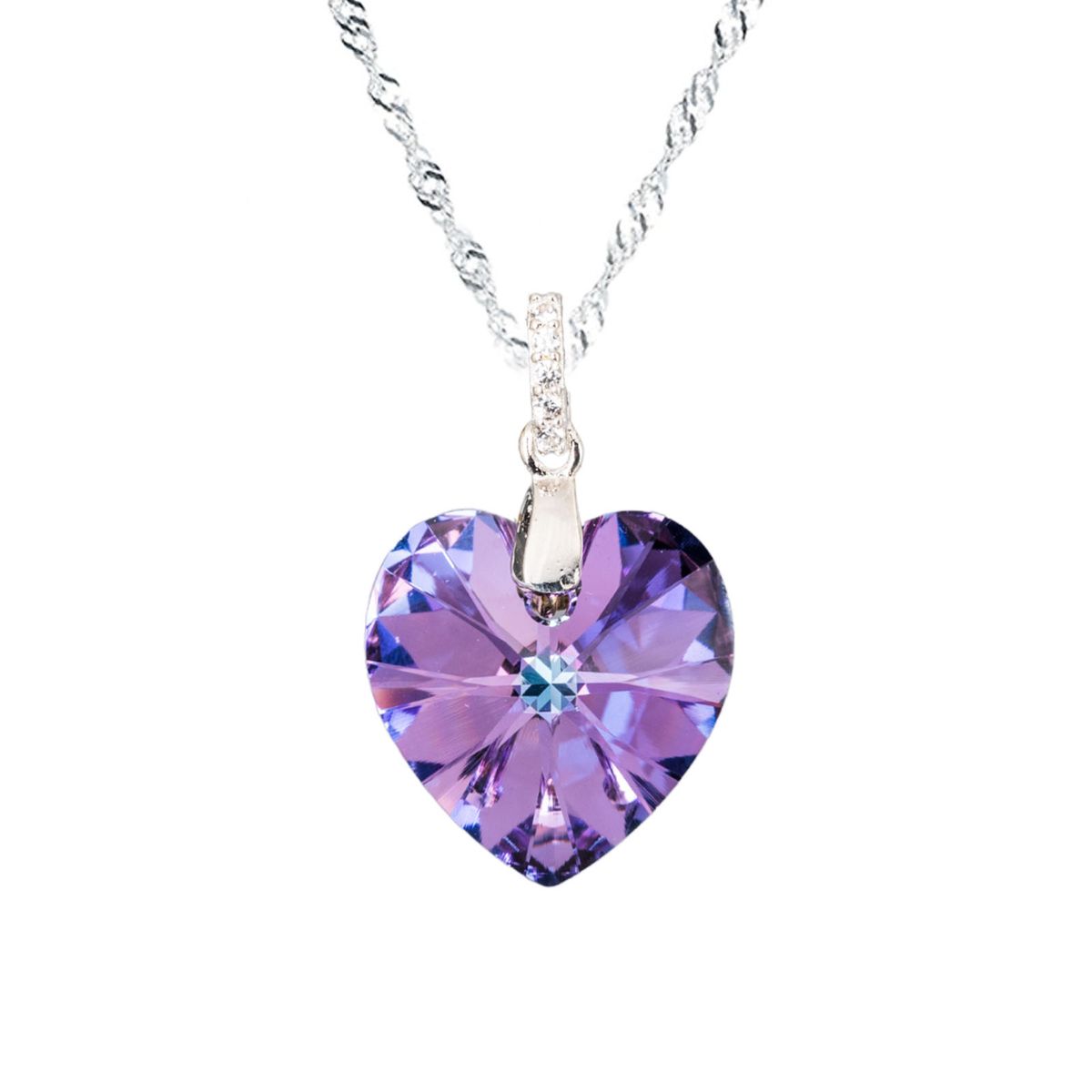 JOYAS MONTERO - Collar Gran Romance Plata 925 creado con cristales de Swarovski® Vitral Light