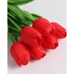 GENERICO - RAMO TULIPANES DE SEDA ROJO