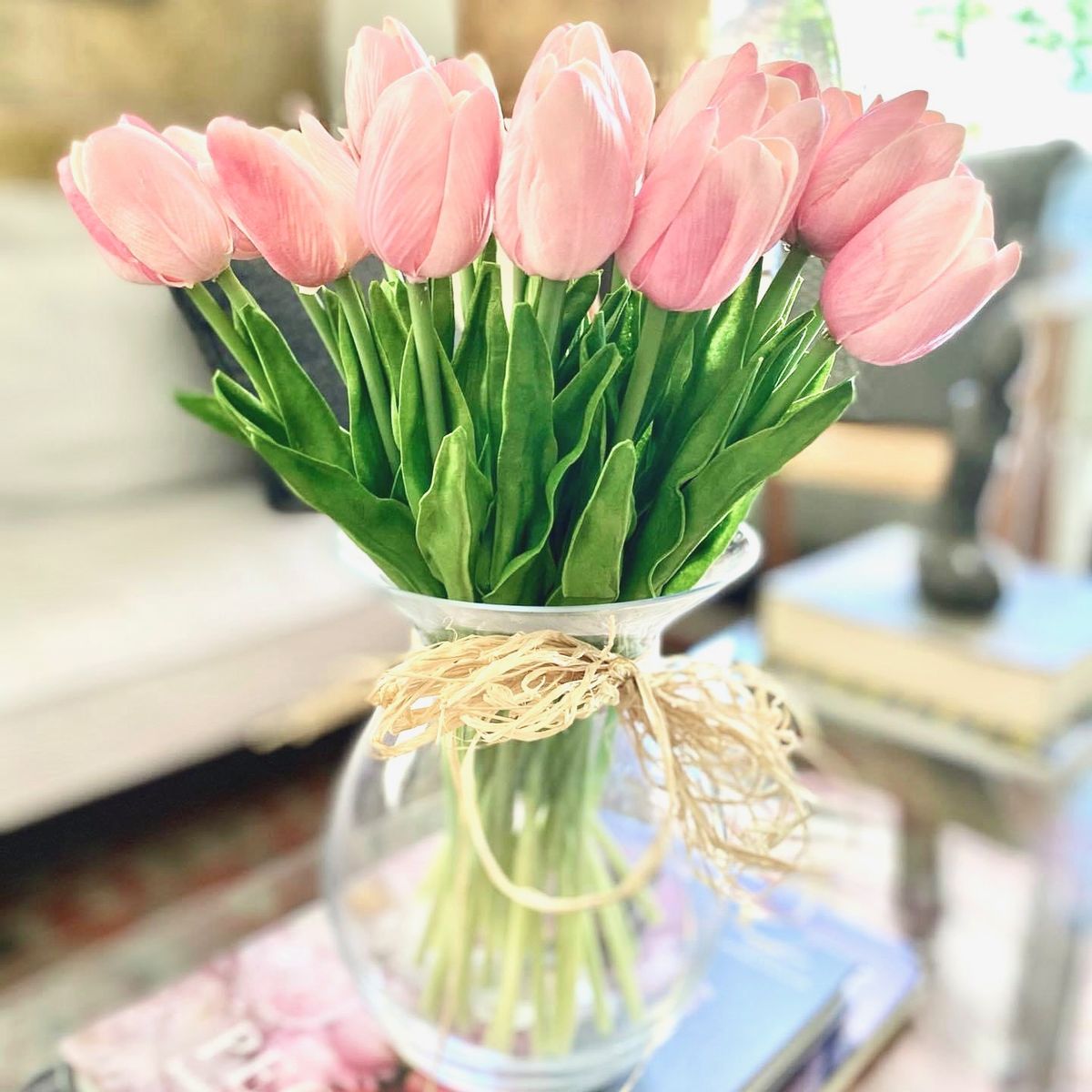 GENERICO - RAMO TULIPANES DE SEDA ROSADO