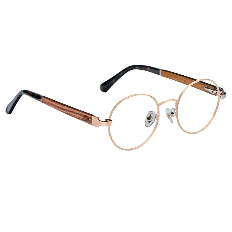 BONOBOSS - Lentes Ópticos Redondos Hermione - Dorado - Talla Unica