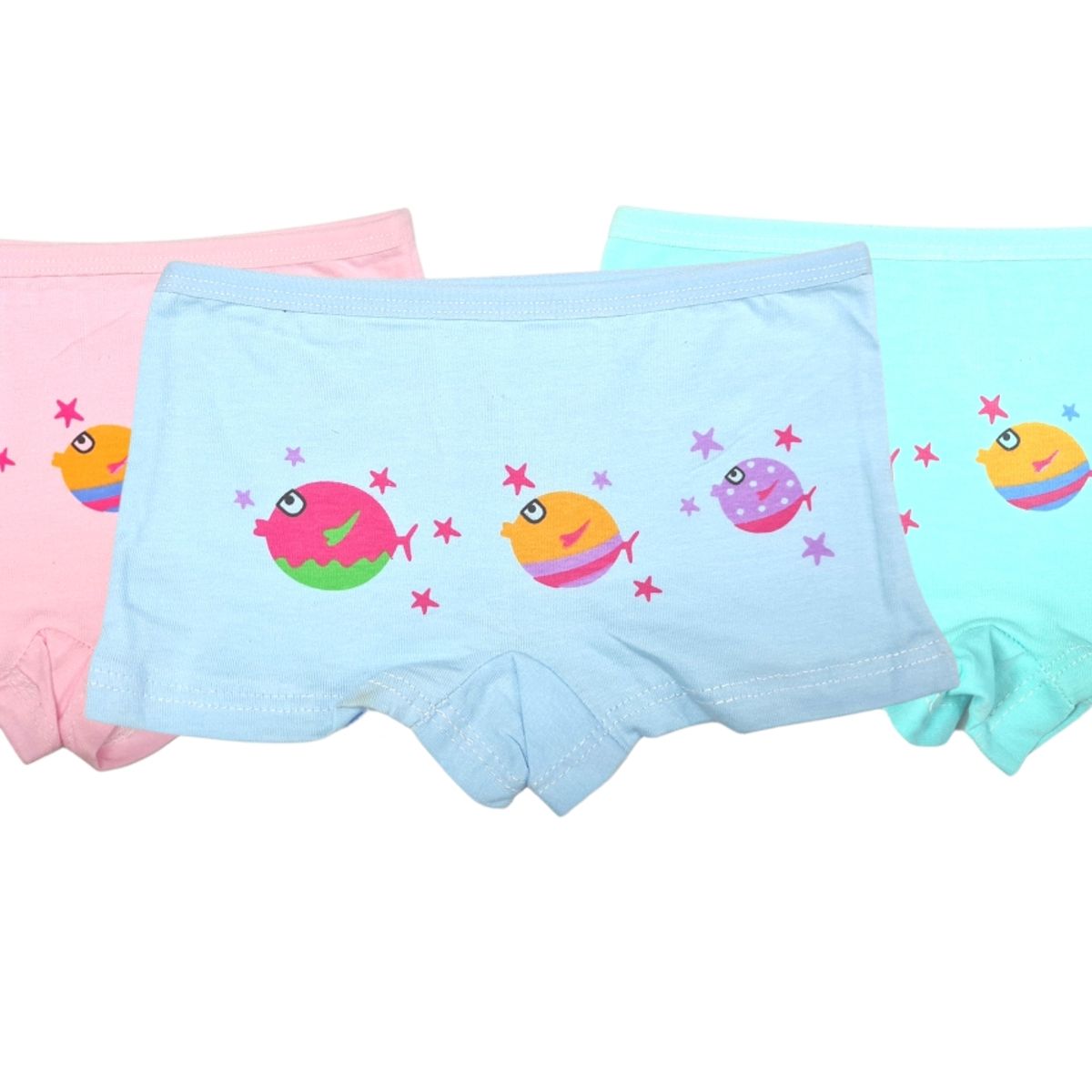 LOOK SHOP - Pack 3 Pantaletas Algodón Niña. Calzón Lolas Colores. 221.