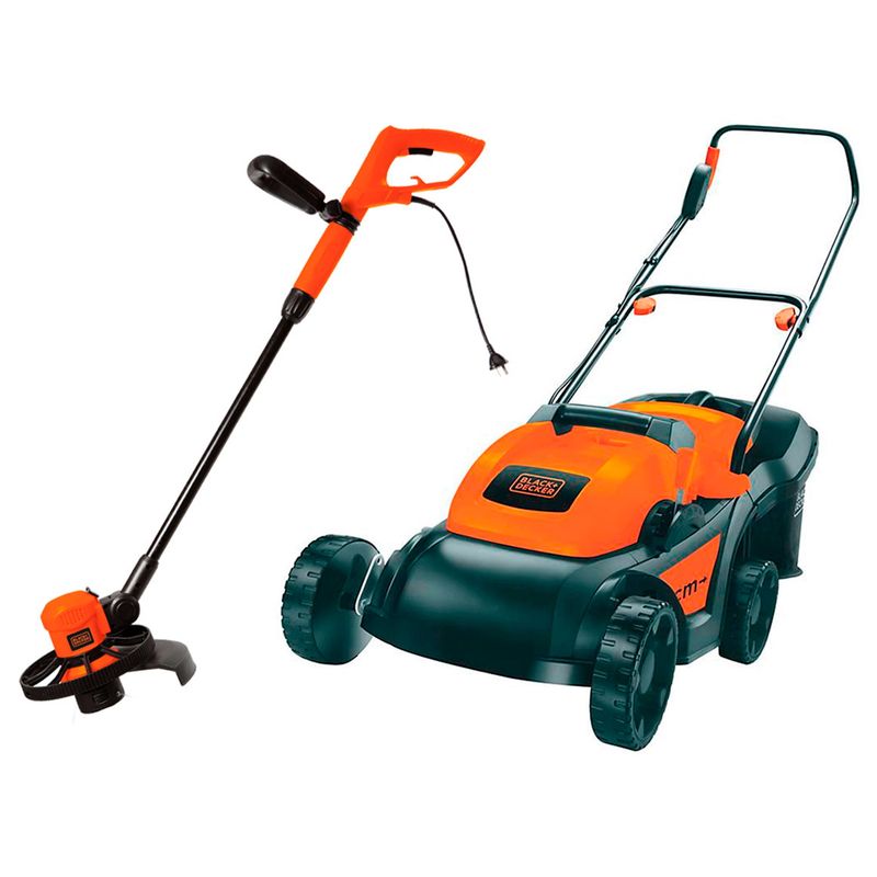 BLACK+DECKER - Cortadora de pasto 1600W + orilladora 600W BLACK+DECKER