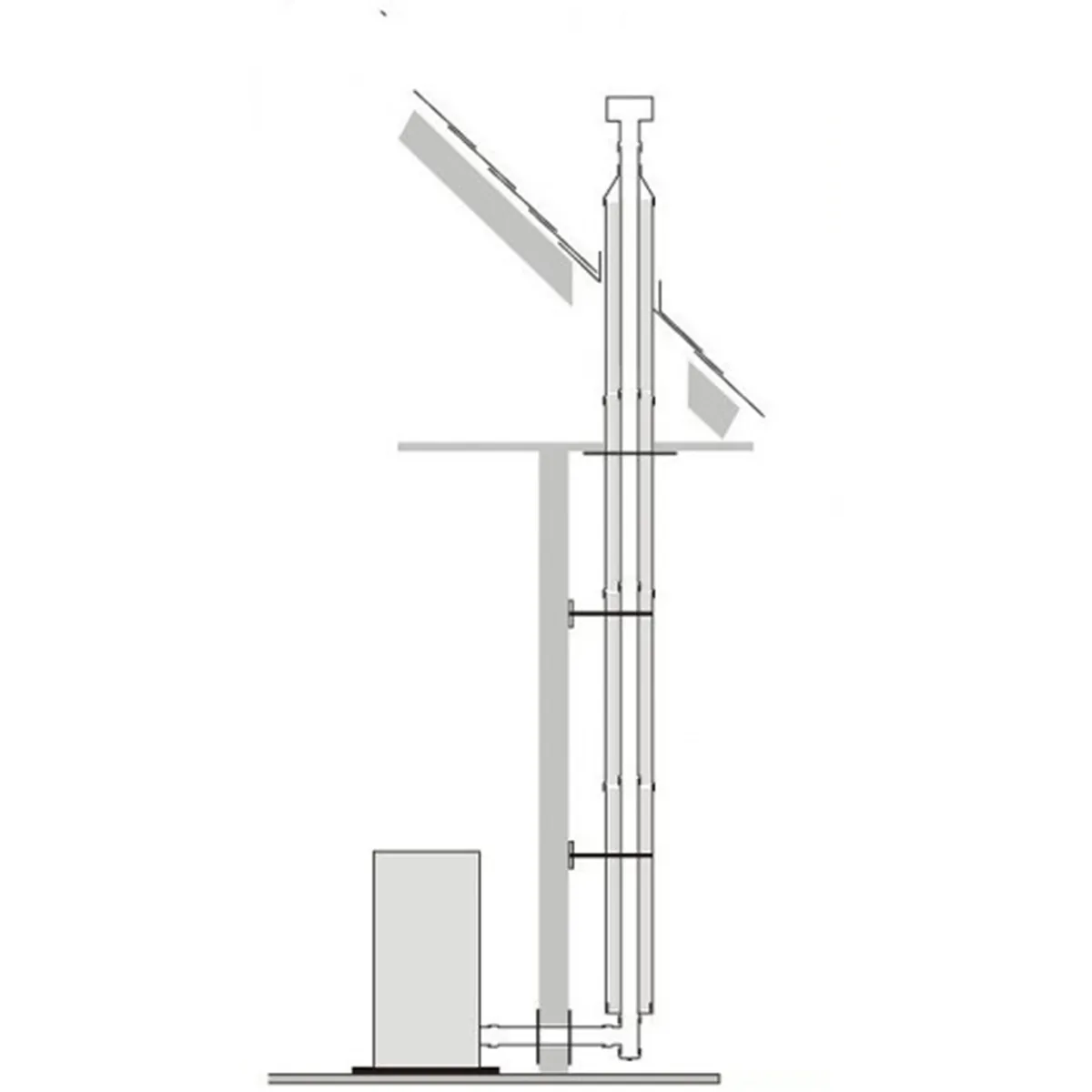 BOSCA - Kit instalación estufa pellet muro 80mmx4mt Bosca