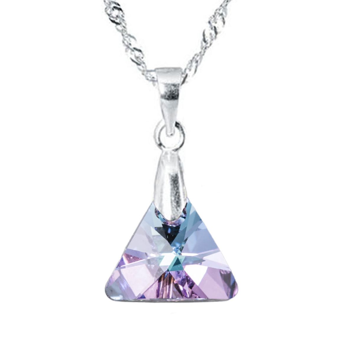 JOYAS MONTERO - Collar Trinidad Plata 925 creado cristales de Swarovski® Vitral Light