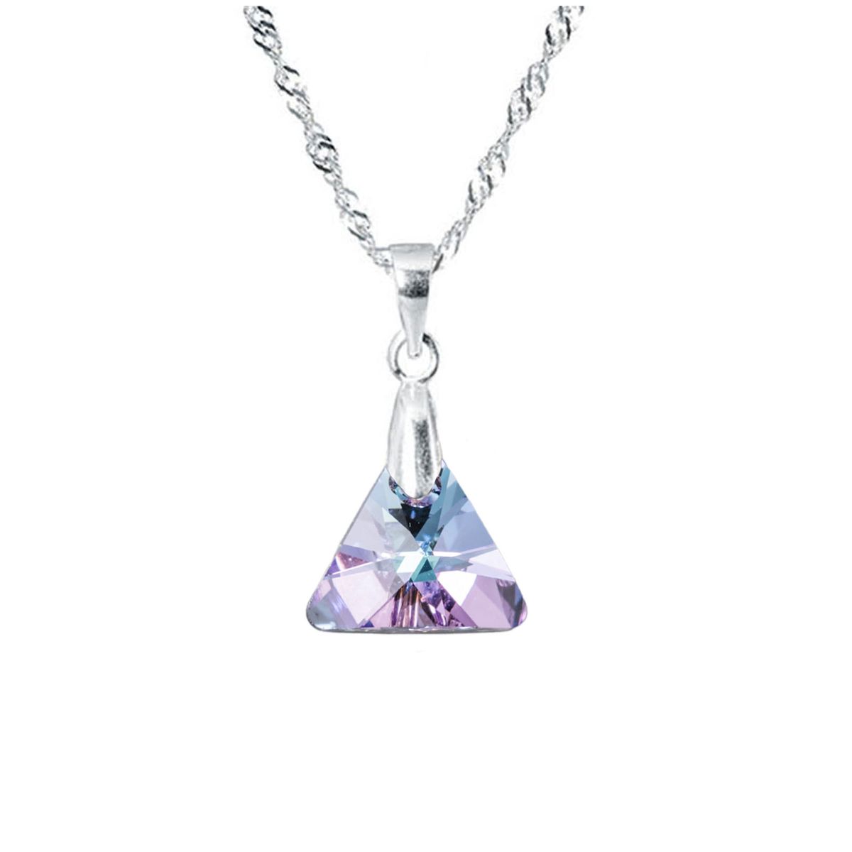 JOYAS MONTERO - Collar Trinidad Plata 925 creado cristales de Swarovski® Vitral Light