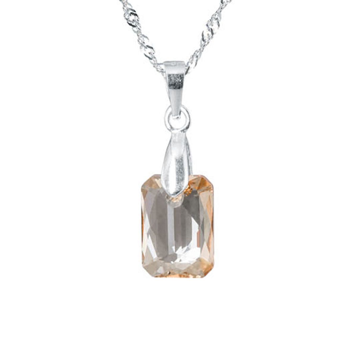 JOYAS MONTERO - Collar Estefania Plata 925 creado con cristales de Swarovski® Golden Shadow