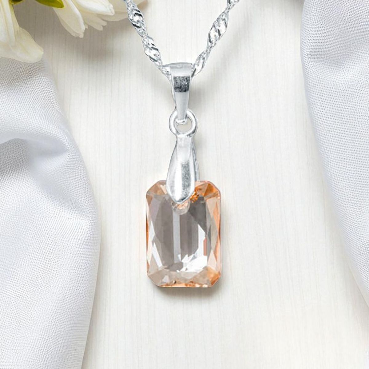 JOYAS MONTERO - Collar Estefania Plata 925 creado con cristales de Swarovski® Golden Shadow