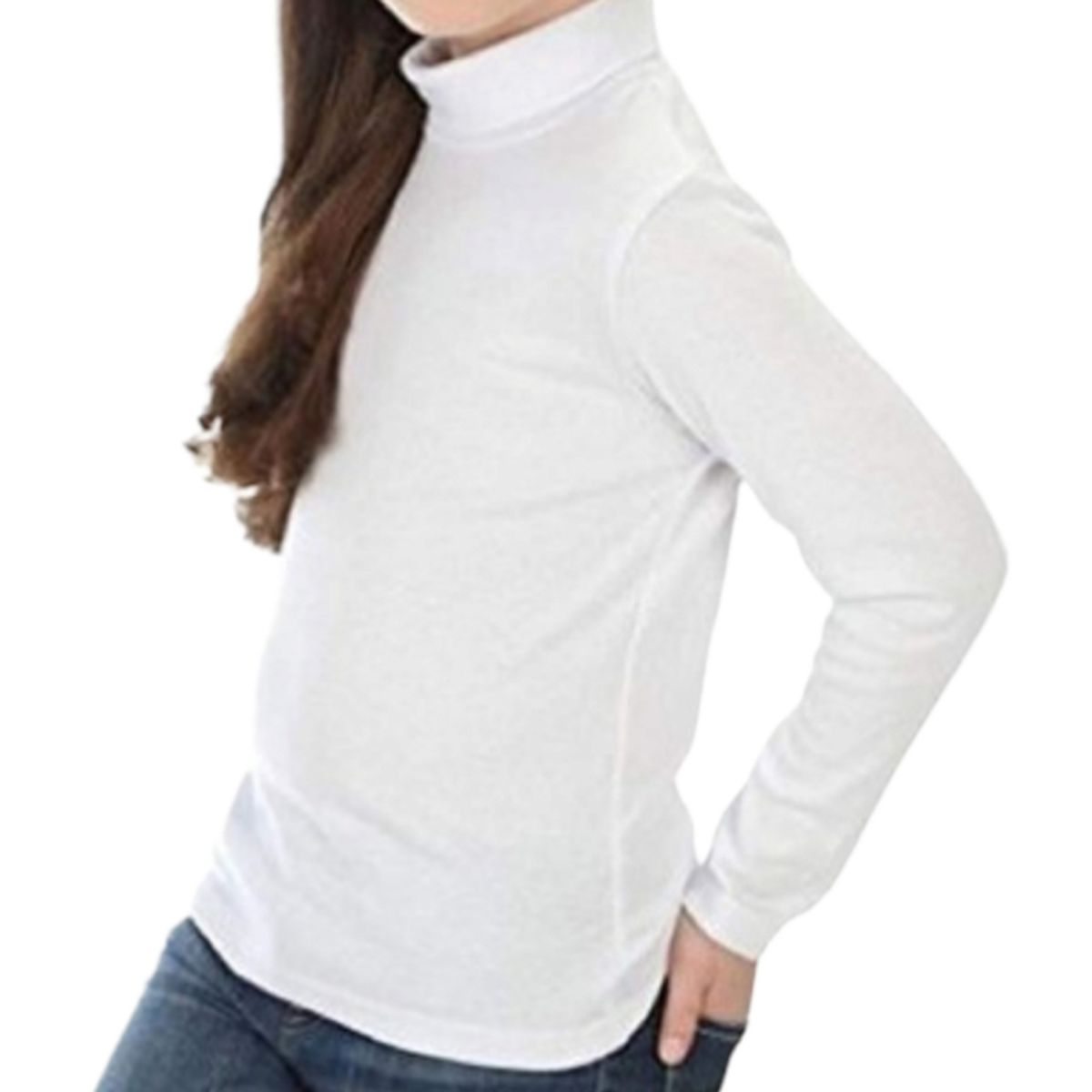 AGW - Pack 6 Beatle Blancos Niño 100% Algodón Manga Larga