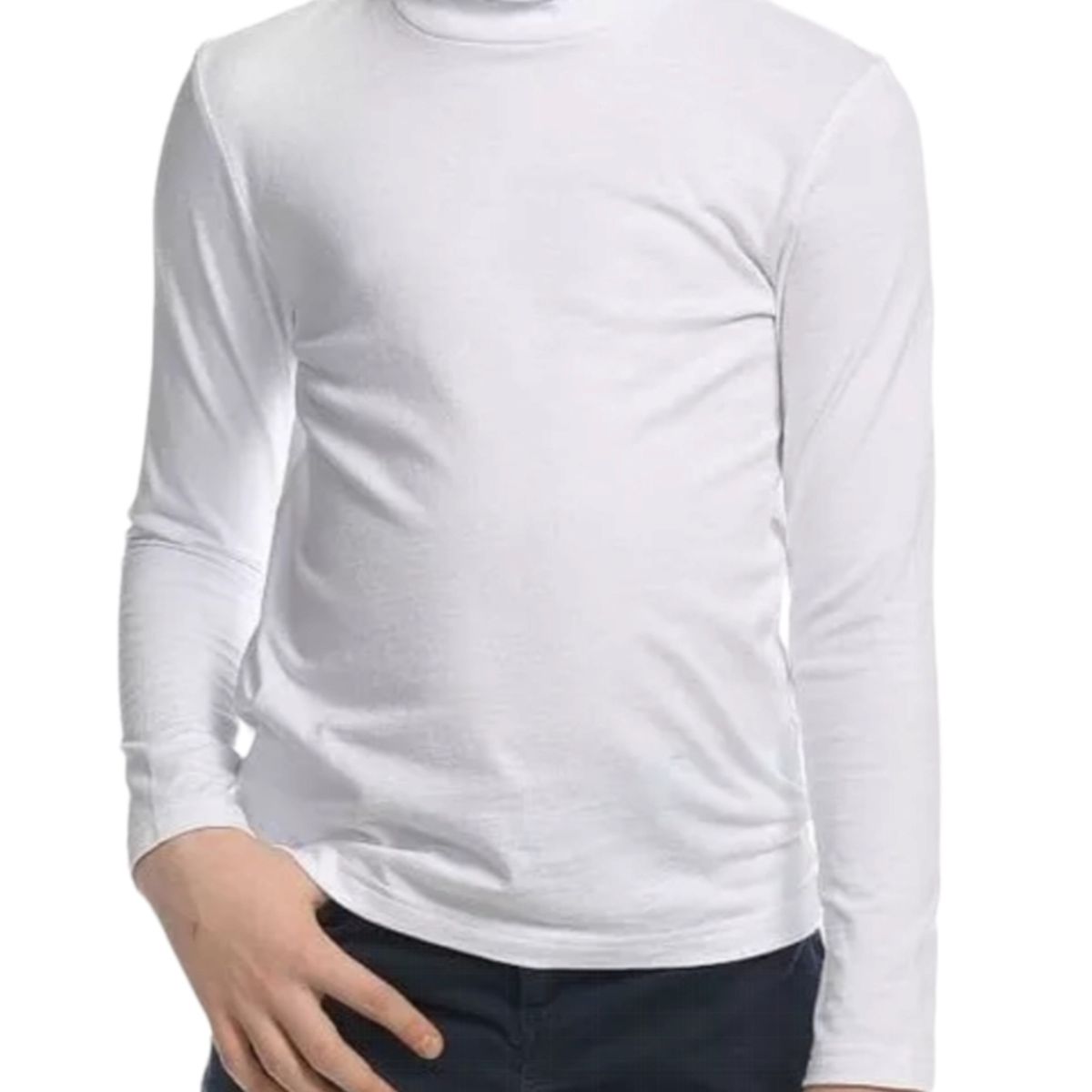 AGW - Pack 6 Beatle Blancos Niño 100% Algodón Manga Larga