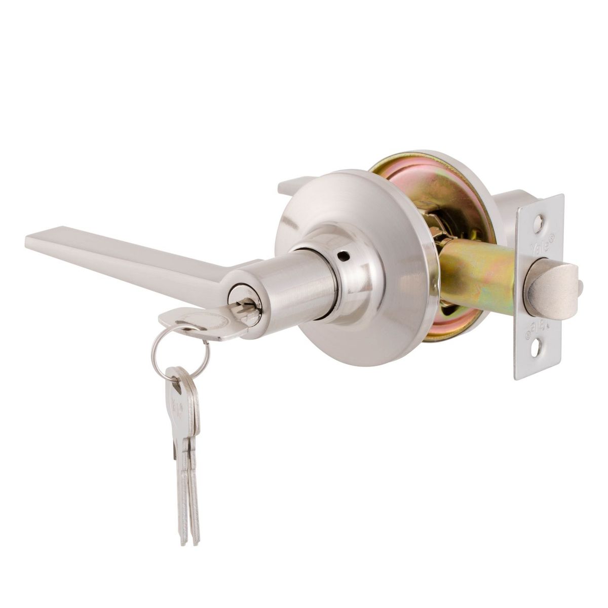 YALE - Cerradura Tubular Yale Milano Oficina/Dormitorio Níquel