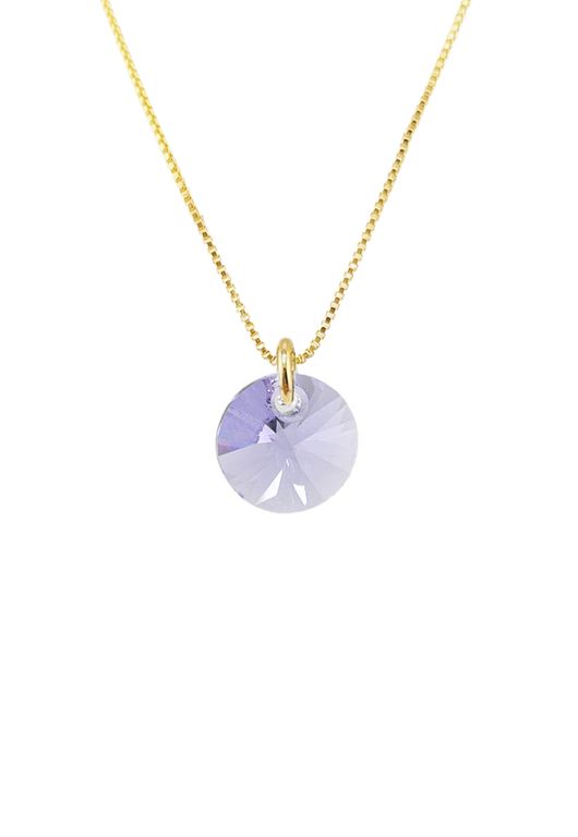Collar Punto de Luz Gold 24K creado con cristales de Swarovski Violeta Violeta TALLA UNICA