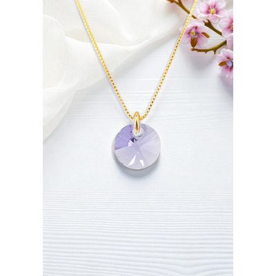 Imagen 2 del producto Collar Punto de Luz Gold 24K creado con cristales de Swarovski® Violeta