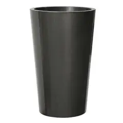 EURO3PLAST - Macetero de plástico doble fondo 33x61 cm color Gris Antracita