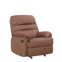 Bergere Reclinable Compacto Buzzati de Microfibra Texturizada - Moca