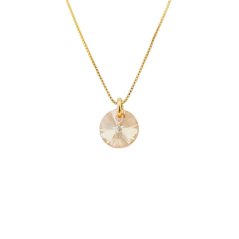 JOYAS MONTERO - Collar Punto de Luz  Gold Cristal Genuino Golden Shadow