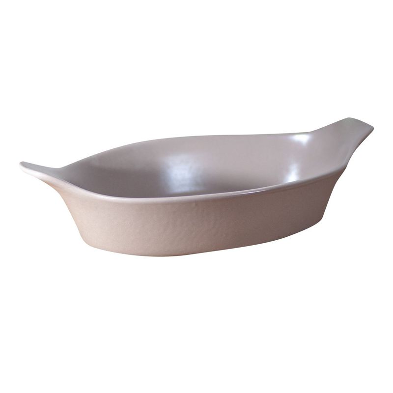 GENERICO - Fuente de Cerámica p/horno tipo Gres - OVAL  32x17 Chocolate