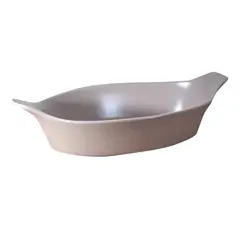 GENERICO - Fuente de Cerámica p/horno tipo Gres - OVAL 32x17 Chocolate