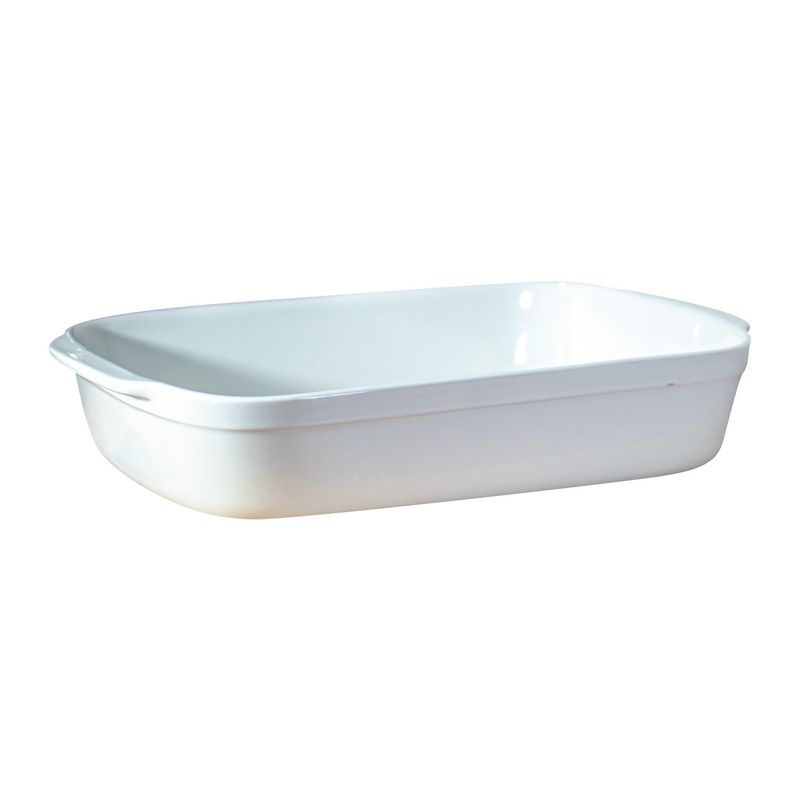 GENERICO - Fuente de Cerámica phorno tipo Gres - RECTANGULAR 33x20 Blanco