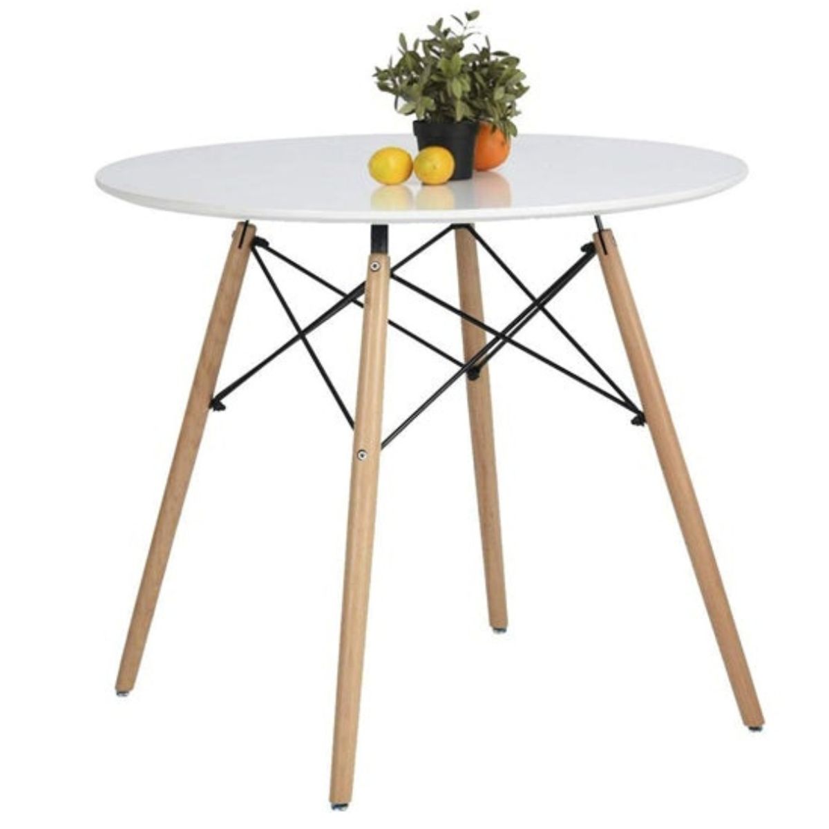 GENERICO - Mesa Redonda Blanca 80 Diametro Vangal