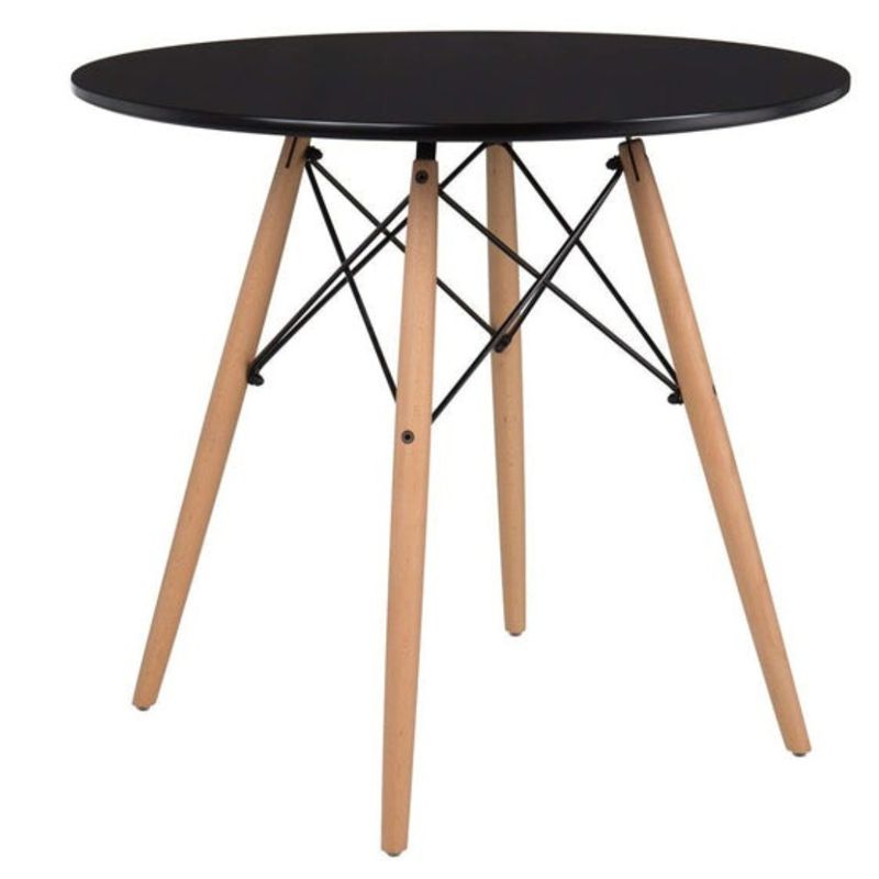 GENERICO - Mesa Redonda Negra 80CM