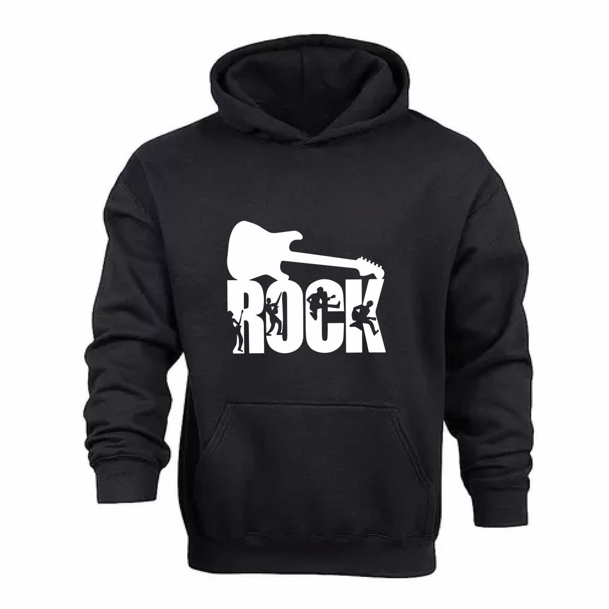 GENERICO - Polerón Con Capucha Diseño Roqueros Guitarra Rock NATURAL KING