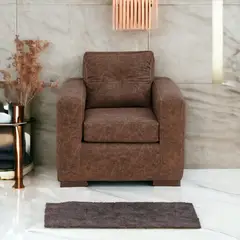 MUEBLES AMERICA - Sofá Franco 1 Cuerpo Cuero Auris Café