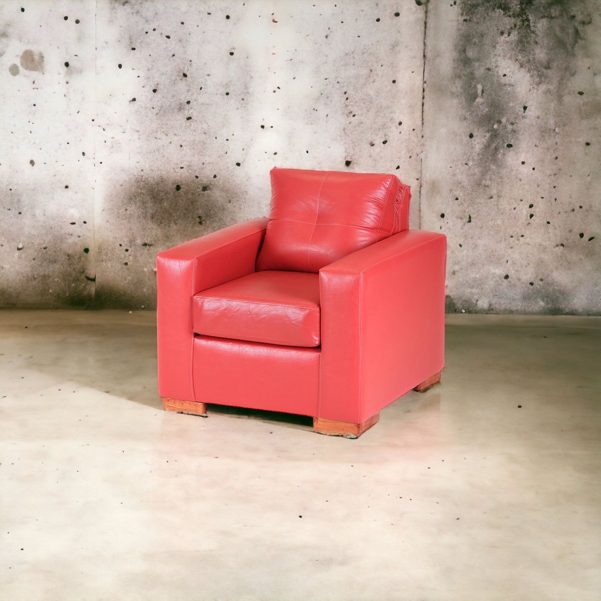 MUEBLES AMERICA - Sofá Franco 1 Cuerpo Cuero Sintético Rojo