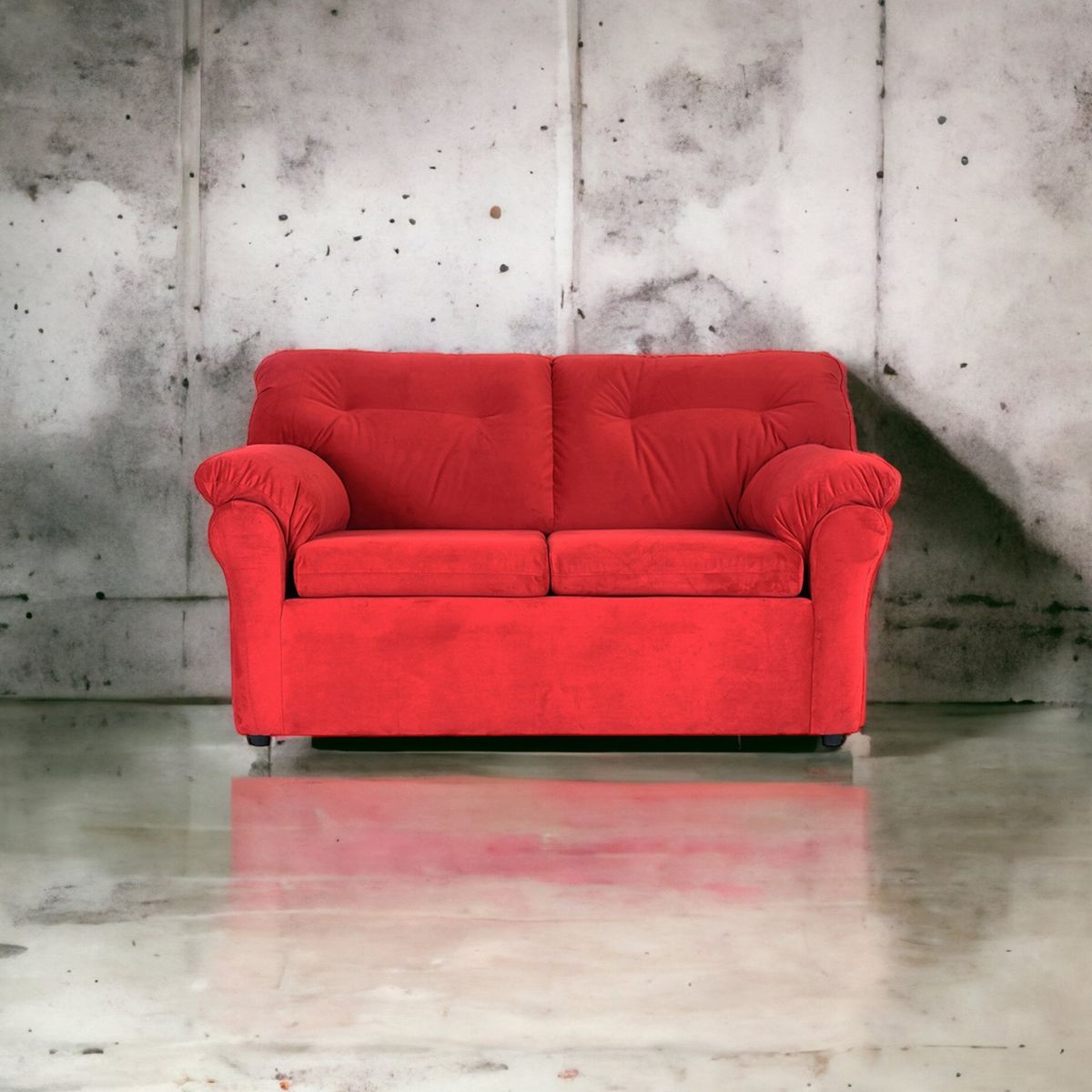 MUEBLES AMERICA - Sofá América 2 Cuerpos Tela Rojo