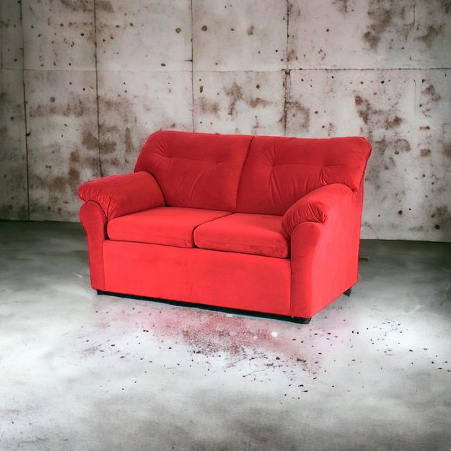 MUEBLES AMERICA - Sofá América 2 Cuerpos Tela Rojo