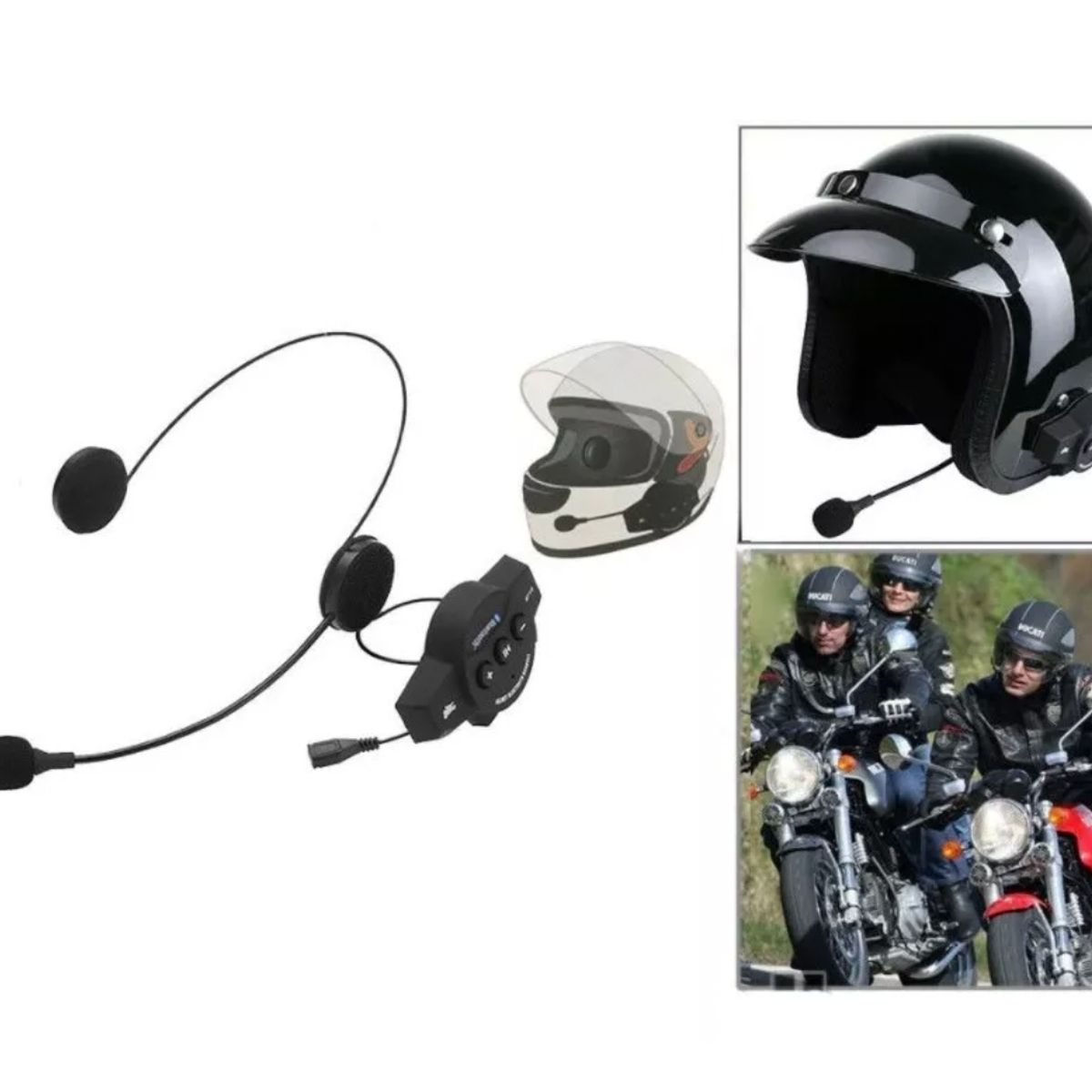 GENERICO - Intercomunicador Para Moto Bluetooth Audifono Para Casco De Moto 2